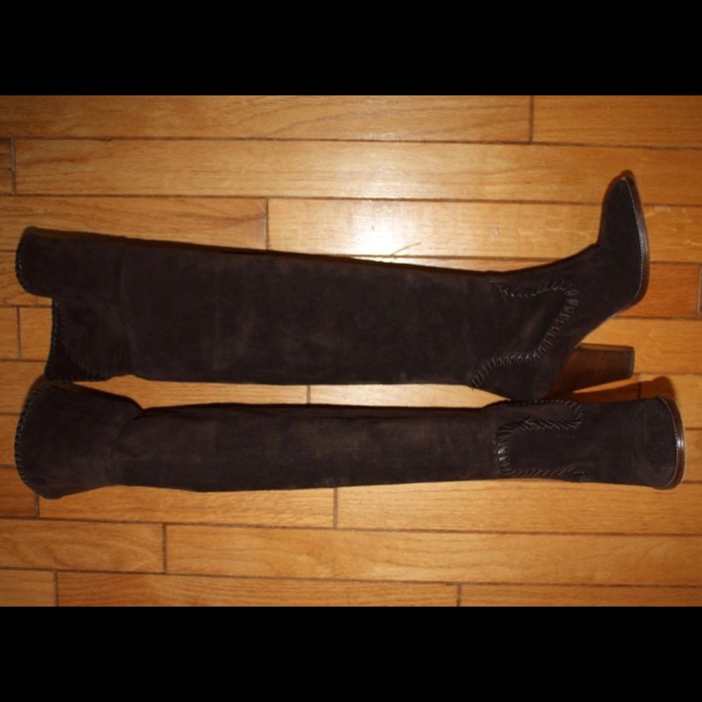 Michael Kors leather heel over the knee boots